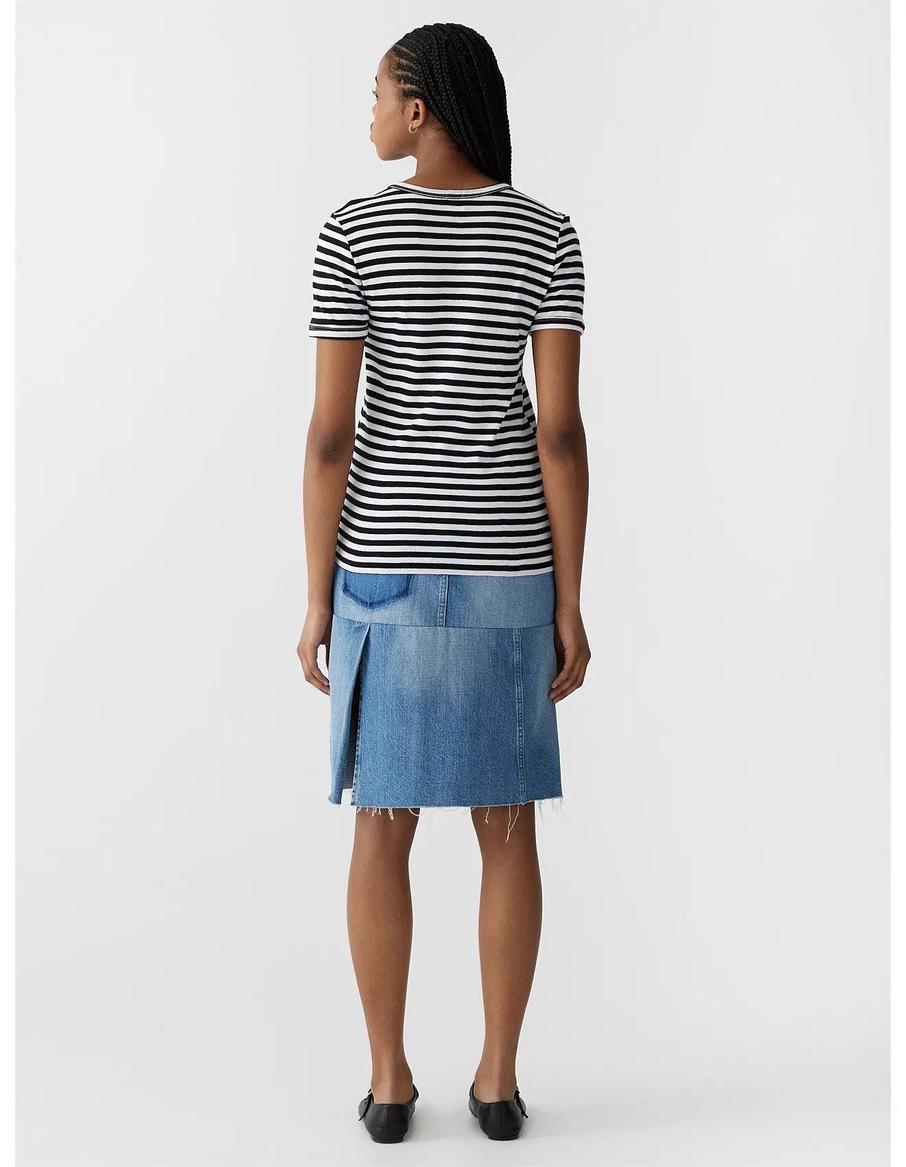 stripe placket tshirt bassike