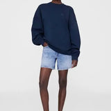 Miles Sweatshirt Framed Monogram in Washed Navy Anine Bing