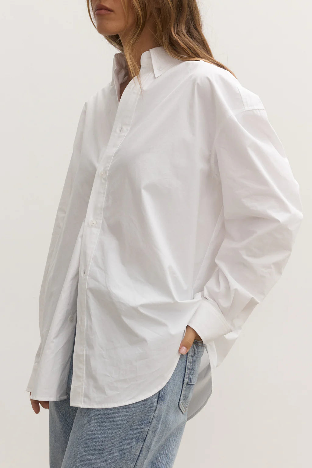 Avoca Shirt in White Bayse Brand