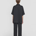 Musical Cupro Wrap shirt  in Black Viktoria + Woods