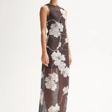 Lillian Maxi Dress in Chocolate