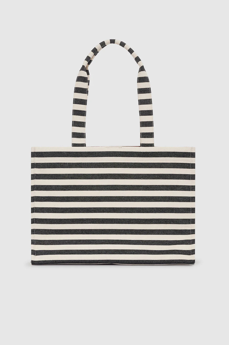 Lara Tote in Natural and Black Stripe Anine Bing