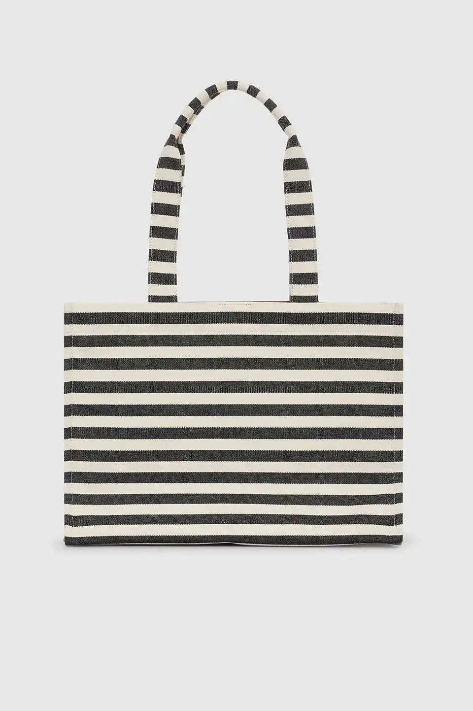 Lara Tote in Natural and Black Stripe Anine Bing