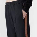 Twill Striped Detail Pant in Black and Argan Bassike