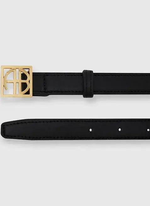 Anine Bing Monogram Belt in Black Anine Bing