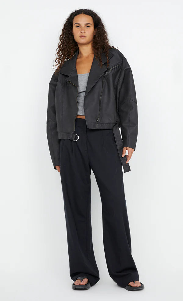 Davie Bomber in Washed Black Bec and Bridge