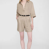 Carrie Short in Oatmeal Linen Blend Anine Bing