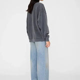 Miles Sweatshirt NY in Washed Black