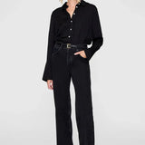 Amanda Shirt in Black Dot Jacquard