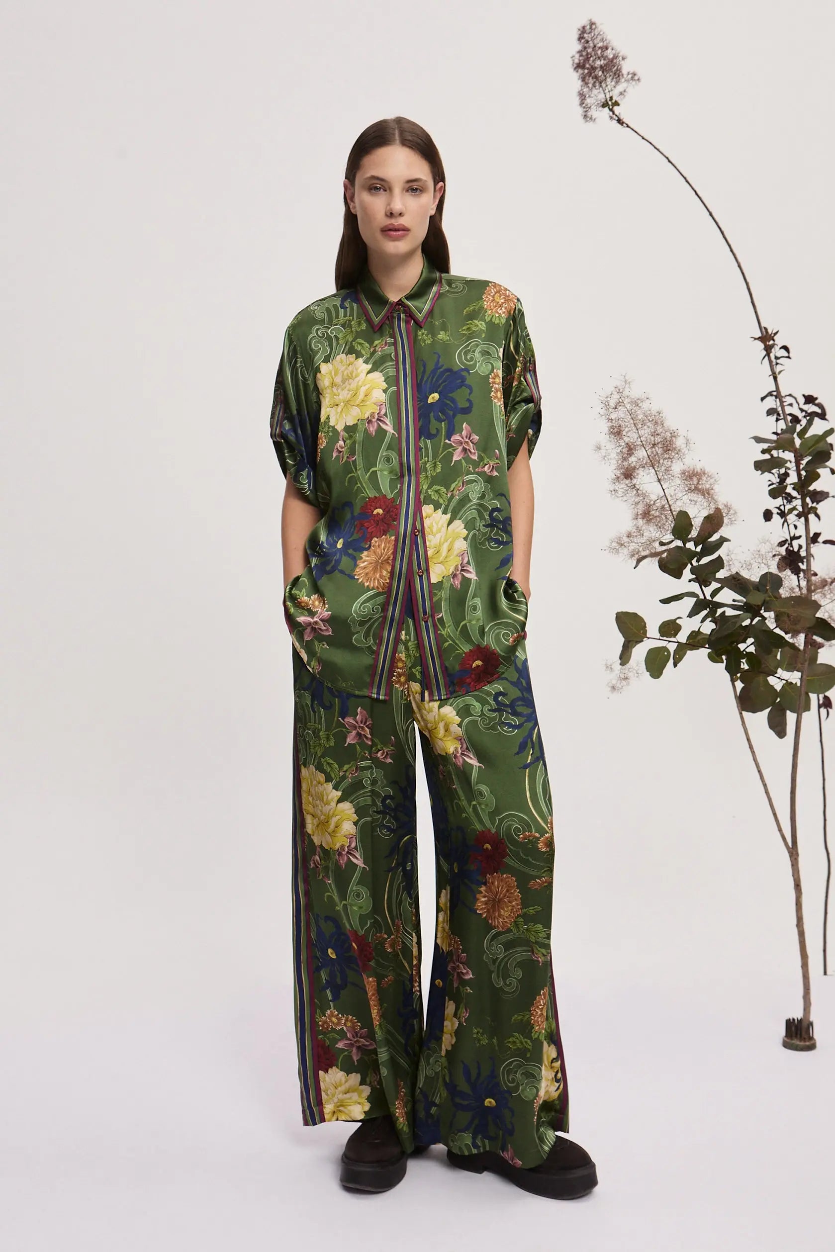 Avery Silk Pant Alemais