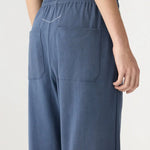 Wide leg double jersey pant in Midnight Blue Bassike