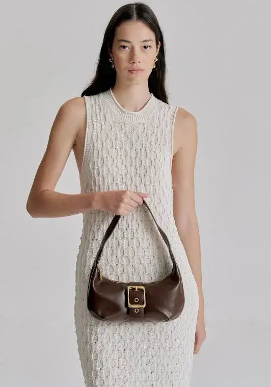 Everyday Baguette Bag in Chocolate Brie Leon