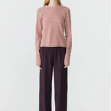 Wide Athletic Tape Pant in Plum Bassike