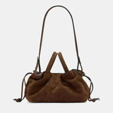 Brown Suede Mila Mini Tote
