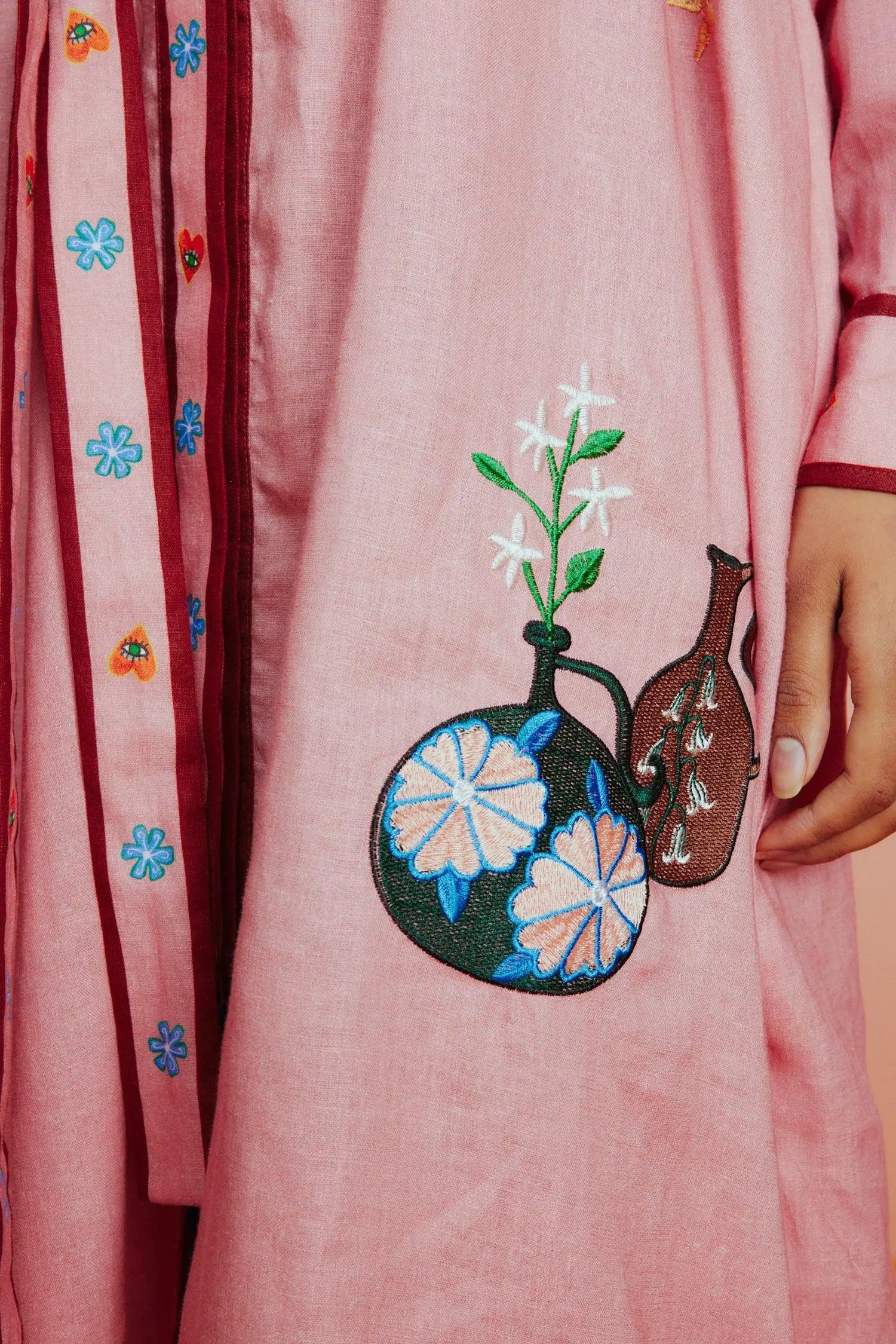 Timmy Embroidered Shirt Dress Alemais