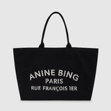 Leo Canvas Tote in Black