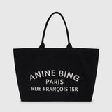 Leo Canvas Tote in Black