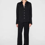 Amanda Shirt in Black Dot Jacquard