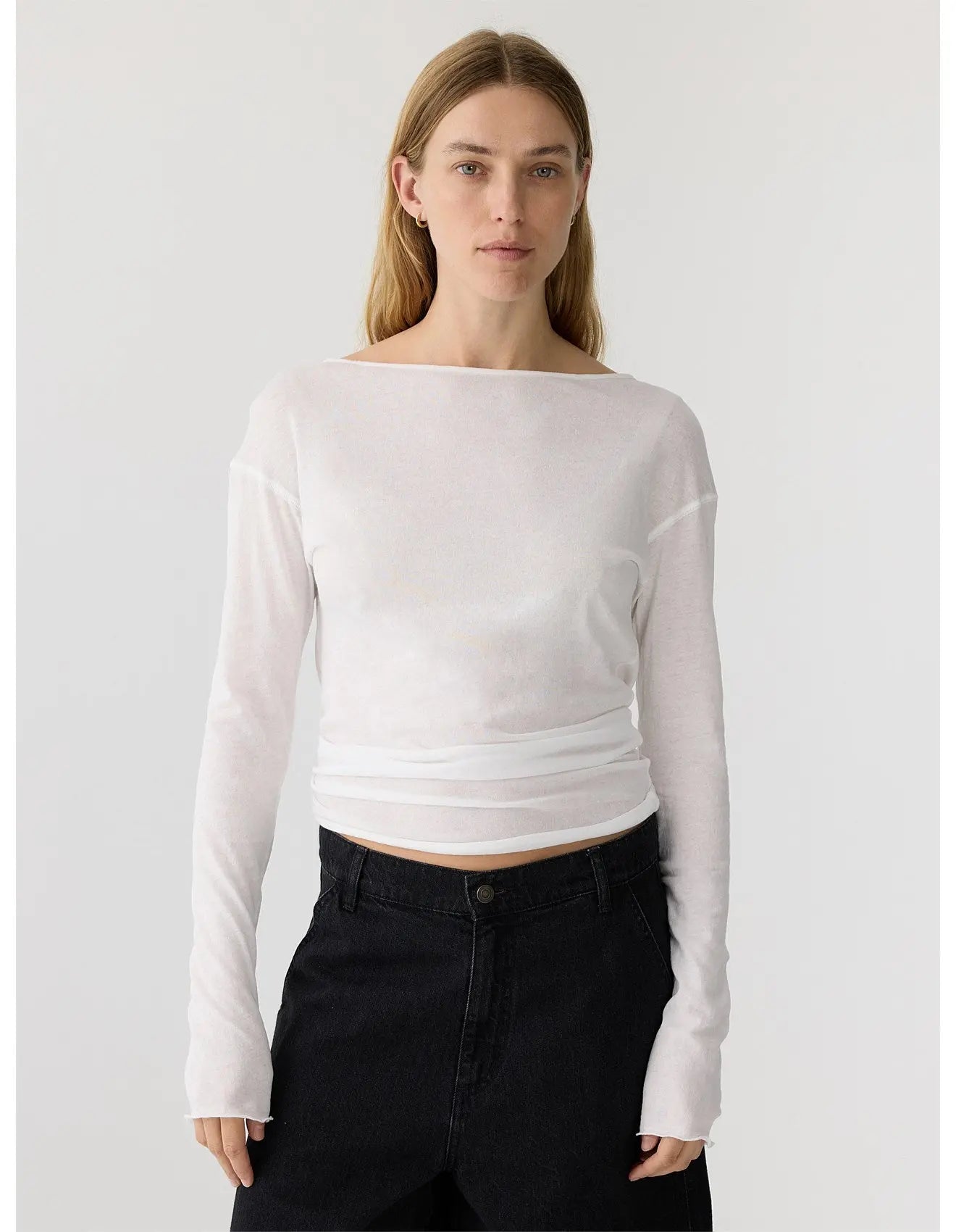 Boatneck Superfine L/S T- Shirt BASSIKE