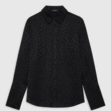 Amanda Shirt in Black Dot Jacquard