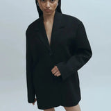 Bea Belted Blazer in Black One of Others
