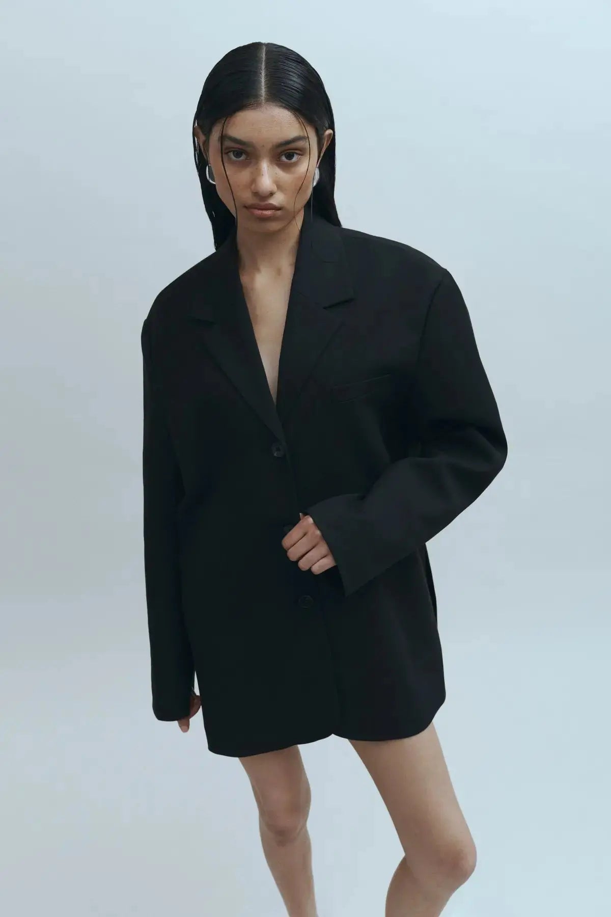 Bea Belted Blazer in Black One of Others