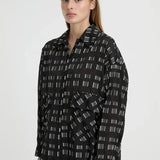 Knox Shirt in Black Blanca