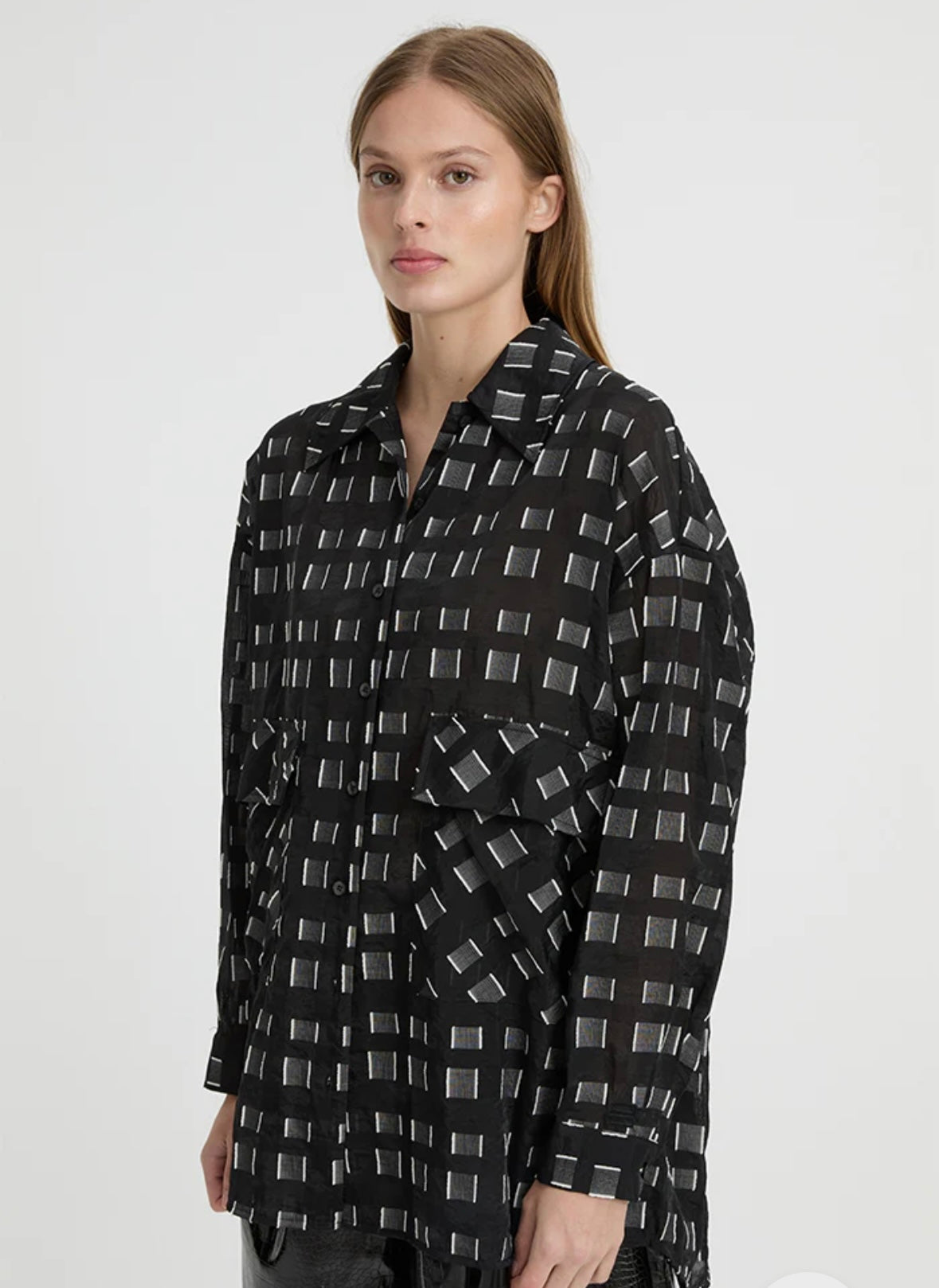 Knox Shirt in Black Blanca