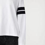 Boxy Rib Insert L/S T Shirt BASSIKE
