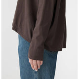 Slouch Circle Long Sleeve T-Shirt in Dark Plum Bassike