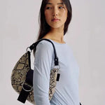 Mischa Baguette Bag in Python Brie Leon