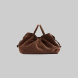 Brown Suede Mila Medium Tote