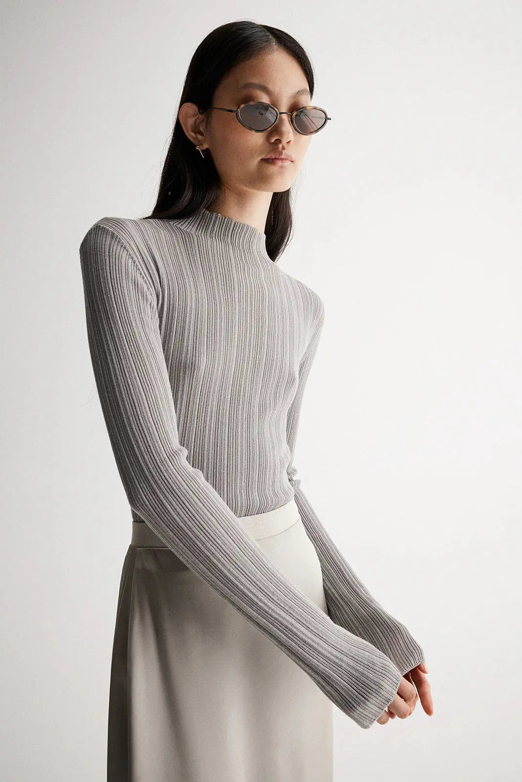 Luella Knit Top in Dusty Sage Elka Collective