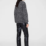Miles Sweatshirt in Grey Leopard