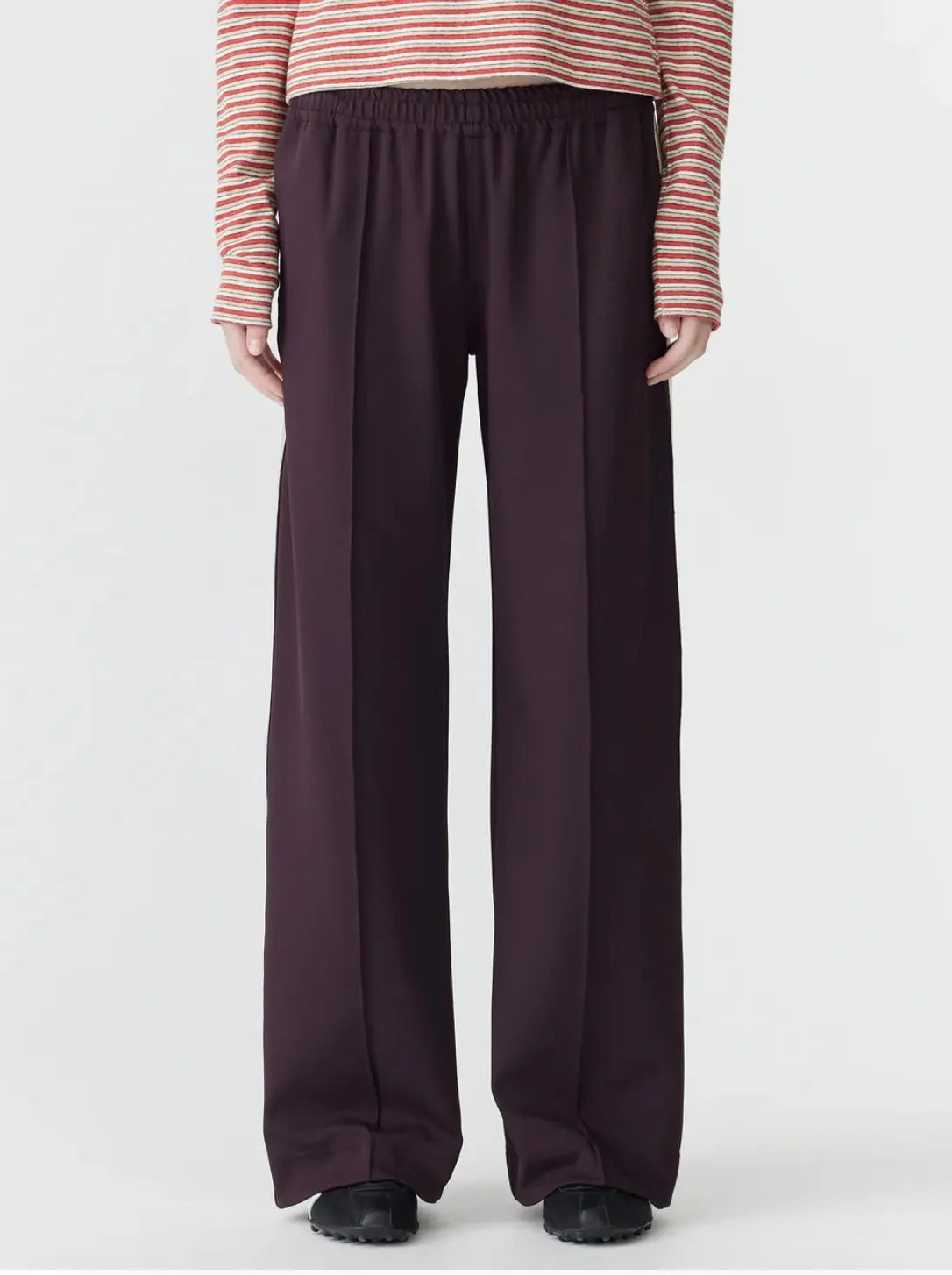 Wide Athletic Tape Pant in Plum Bassike