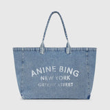 Leo Canvas Tote in Shadow Blue