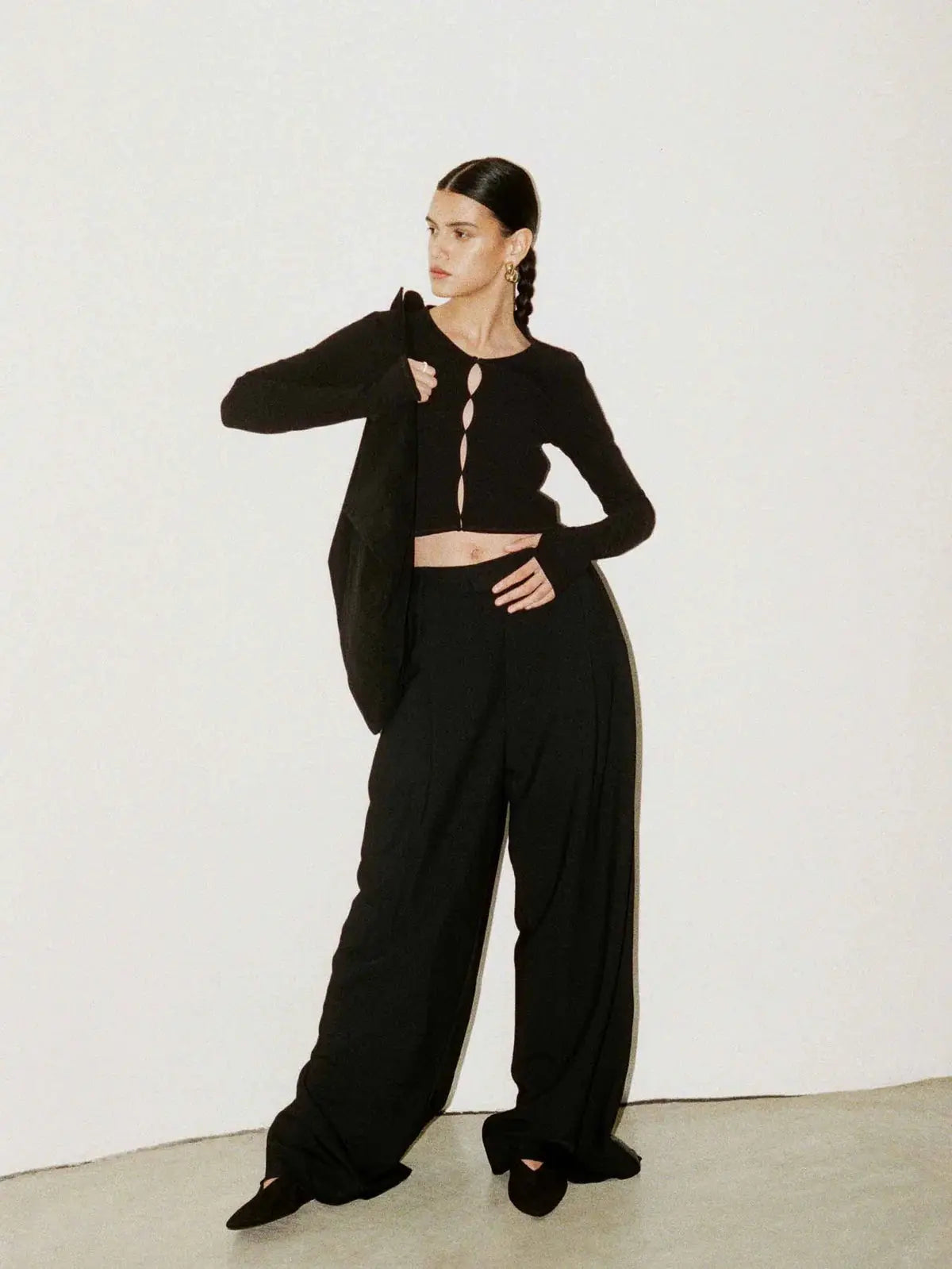Slim Fit Cutout Detail Rib Top Bassike