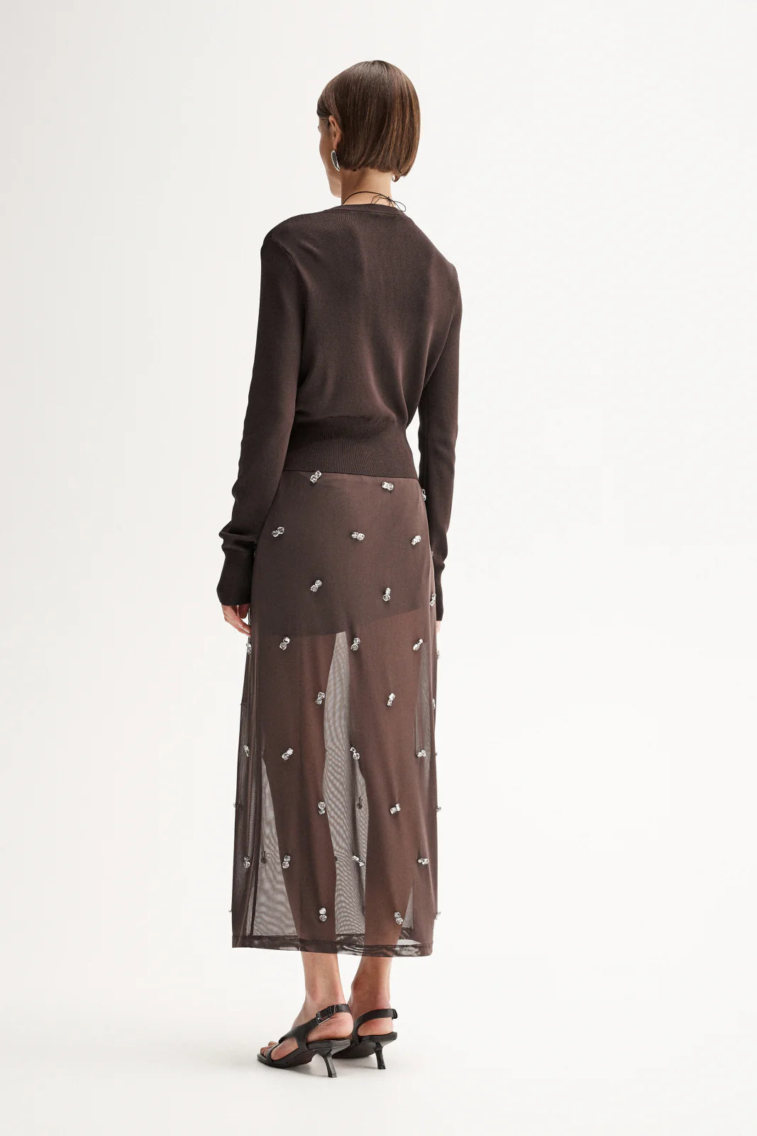 Victoria Knit Cardigan Chocolate Elka Collective