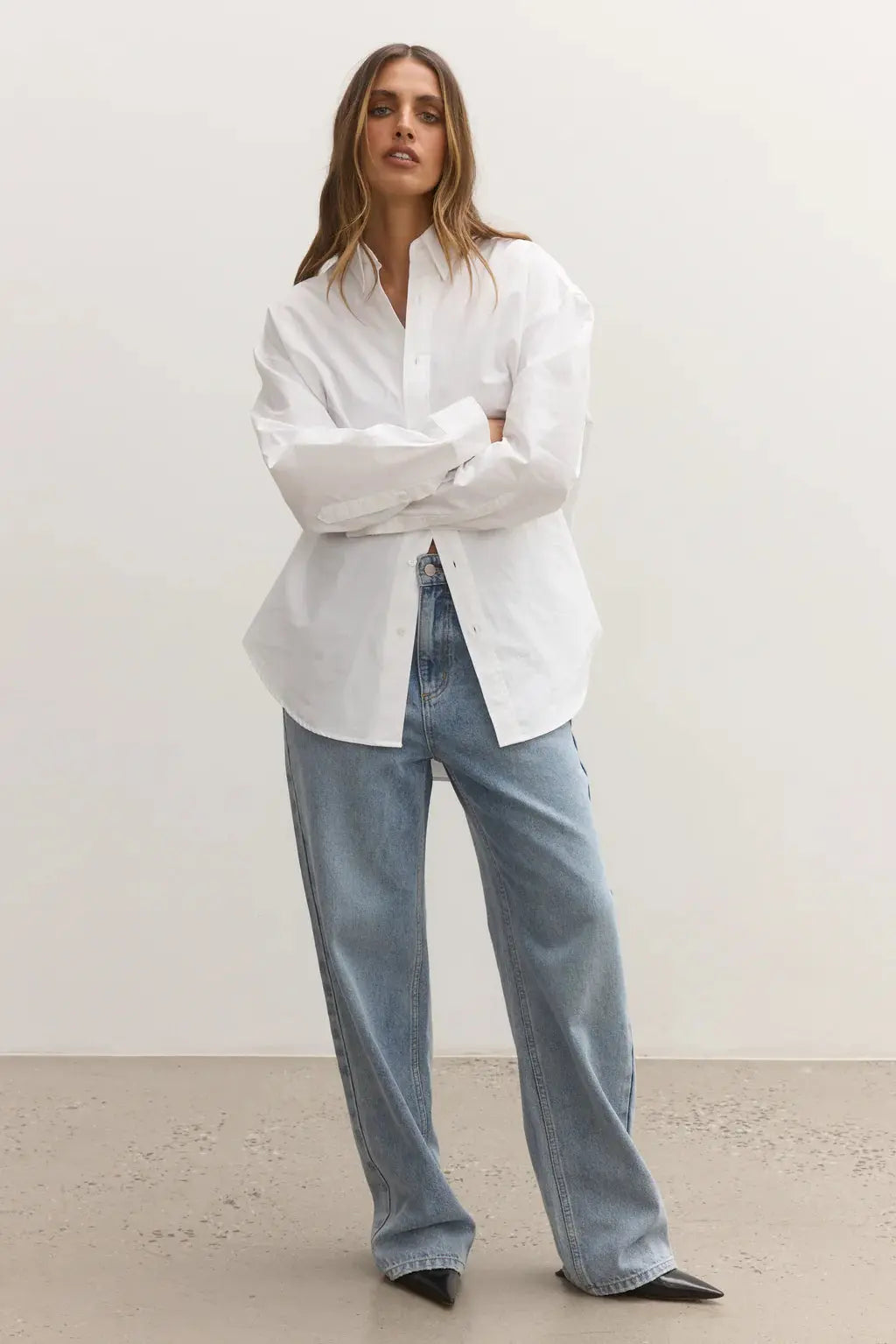 Avoca Shirt in White Bayse Brand