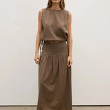 Delphine Skirt in Chocolate