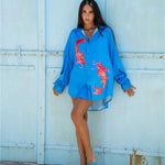 Long Sleeve Oversized Shirt in Blue Summi Summi