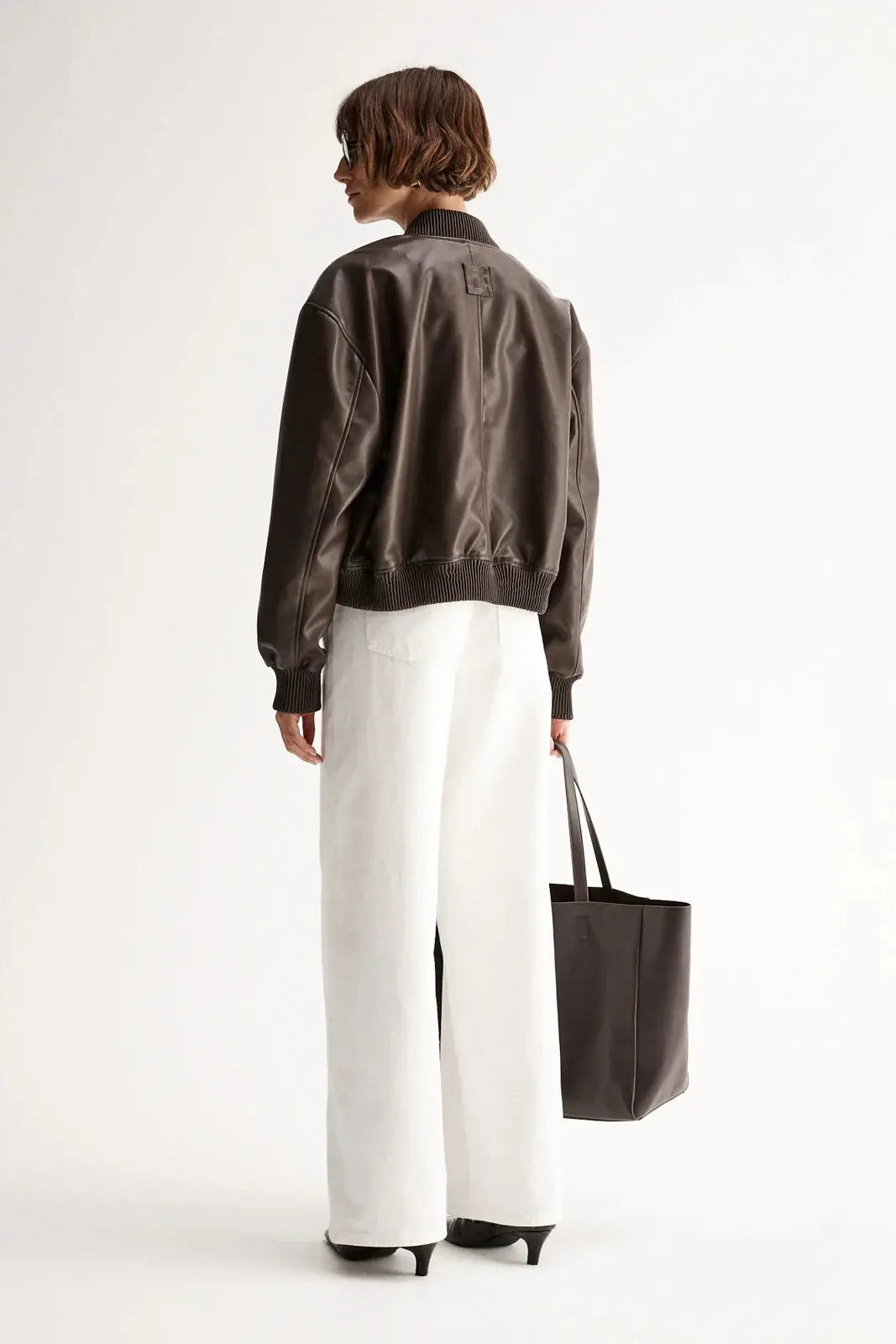 Mika Bomber Jacket in Chocolate Elka Collective