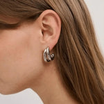 Double Trouble Hoop in Gunmetal Anna Rossi