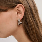 Double Trouble Hoop in Gunmetal Anna Rossi