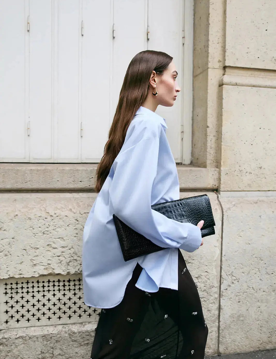 Carter Shirt in Blue Elka Collective  Cloth Lifestyle Boutique