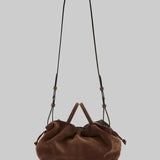 Brown Suede Mila Medium Tote