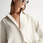 Edra Long Sleeve Shirt in Ecru Elka Collective