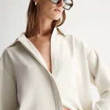 Edra Long Sleeve Shirt in Ecru Elka Collective