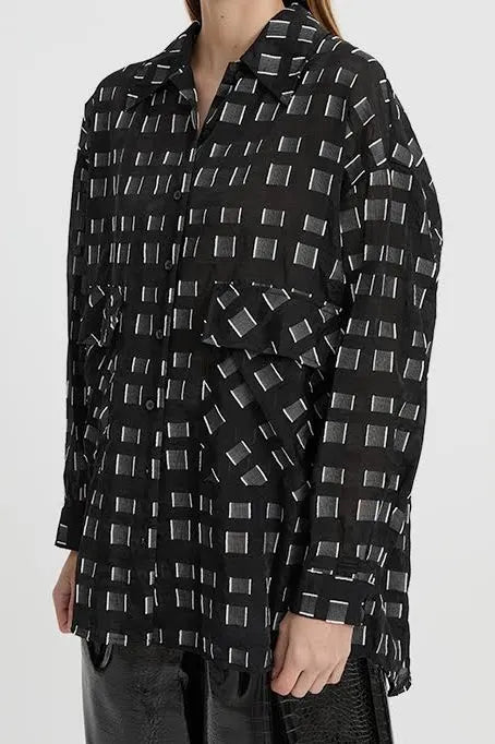 Knox Shirt in Black Blanca