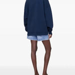 Miles Sweatshirt Framed Monogram in Washed Navy Anine Bing